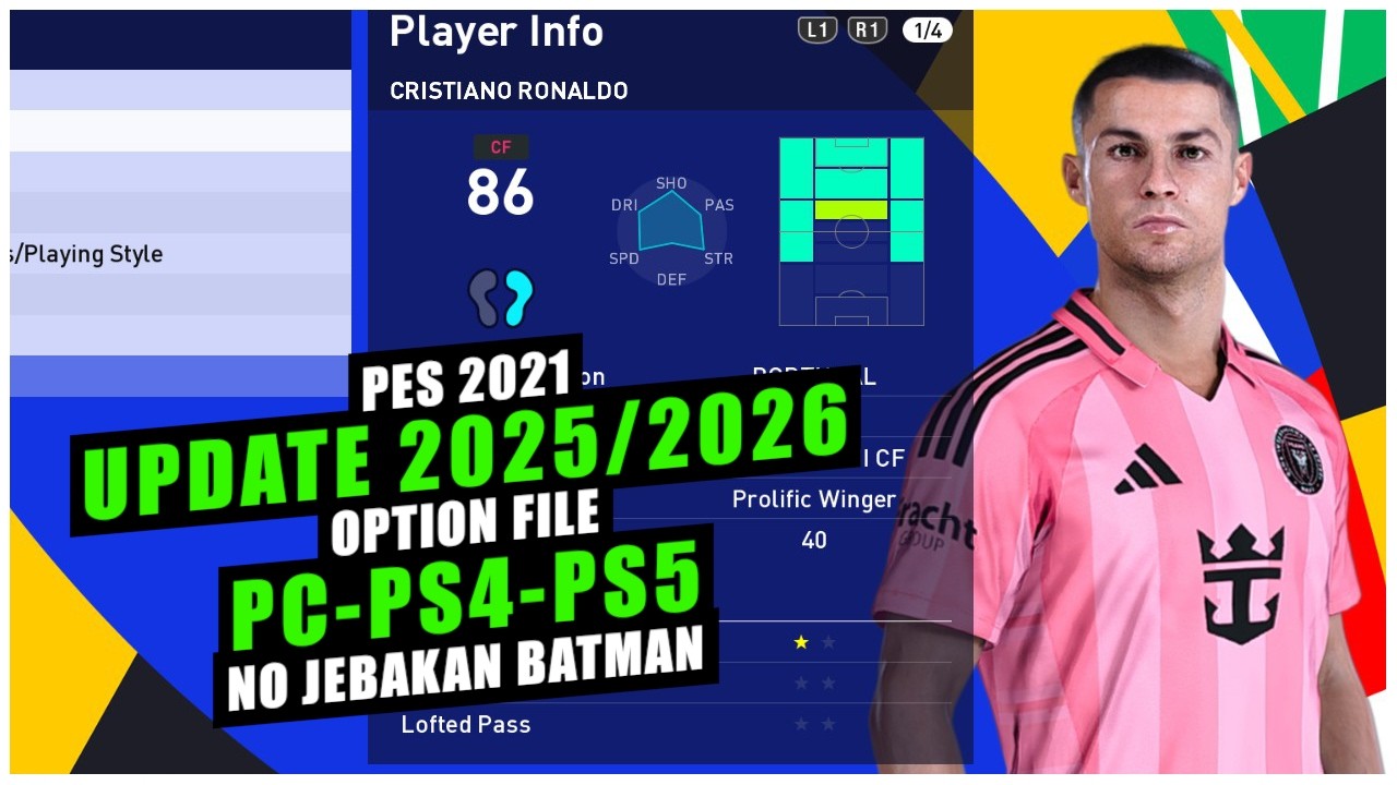 PES 2021 UPDATE 2026 PC PS4 PS5 Option File No Jebakan Betmen - YouTube