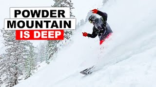 Deepest Day Snowboarding at Powder Mountain