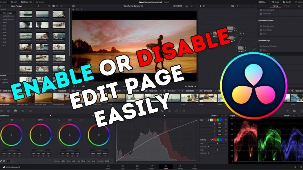 How to Enable or Disable Edit Page in DaVinci Resolve 2025? - YouTube