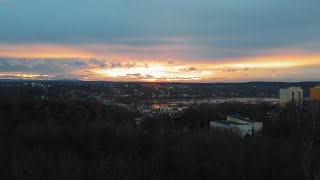 Starachowice Drone Flight During Sunset
