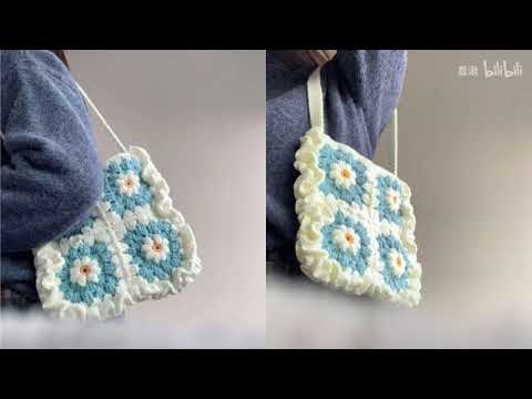 Video Crochet Hướng Dẫn Móc Túi Hoa Cúc Xanh Phần 1 - youtube