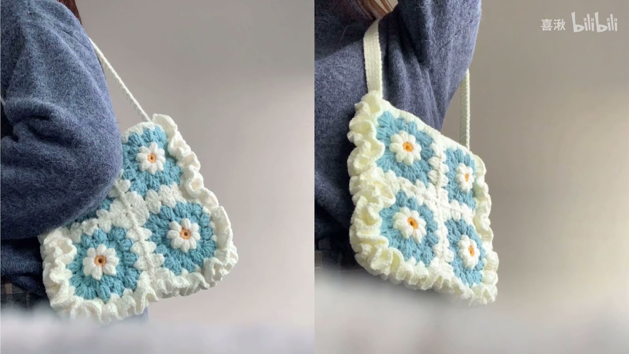 Crochet Hướng Dẫn Móc Túi Hoa Cúc Xanh Phần 1