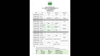 APS Datesheet Final Term Exams (2024-25) Class 6 to Class 8 #babarahmadbilal #exam #aps