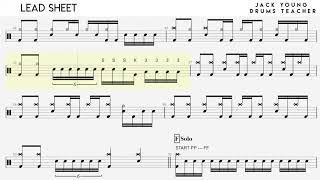 How to play Lead Sheet on Drums - Rockschool Grade 8