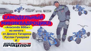 Самодельный миниквадроцикл! Обзор! На электромоторе и аккумуляторах Anaconda 800W Самодельный миниквадроцикл! Обзор! На электромоторе и аккумуляторах Anaconda 800W