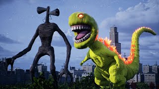 Siren Head Vs Pacman Godzilla 3D Animation