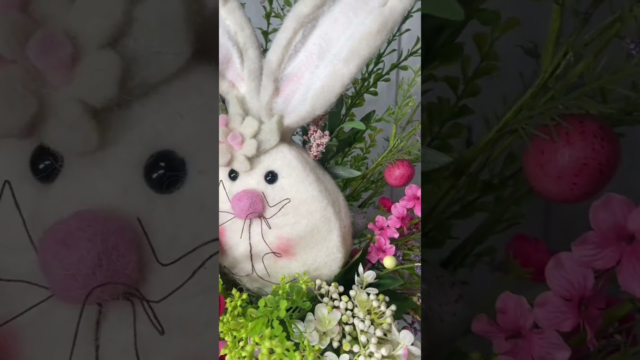 🌸🐰 Hop into Spring with this Adorable Bunny Candlestick Arrangement! 🐰🌸