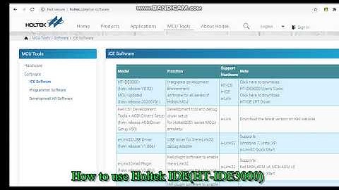 How to use Holtek IDE(HT-IDE3000)
