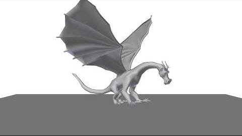 OpenGL Dragon animation, key poses (linear)