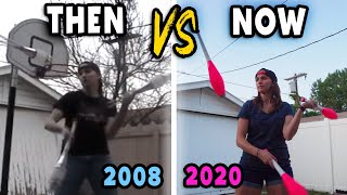 My Juggling THEN vs NOW // Recreating my old juggling video 12 YEARS LATER (2008-2020)