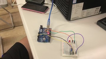 Arduino利用光敏電阻值控制LED燈明暗 林俊瑜 唐玠安