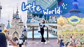 korea vlog 🫧‧₊˚.🎠 a day at lotte world with friends