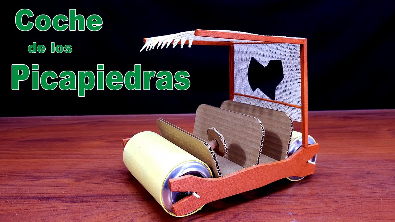 🛠️🚙Coche de los Picapiedra: guía paso a paso #manualidades #diy