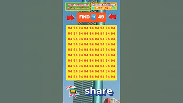 👉Find The 49 Number❓ Number Challenge💥Number Games 📍#shorts #shortsfeed #viral #trending