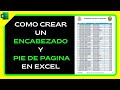 Como hacer un ENCABEZADO y PIE de PAGINA en EXCEL