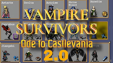 VAMPIRE SURVIVORS ODE TO CASTLEVANIA 2.0 ALL CHARACTERS CHEATS CODES