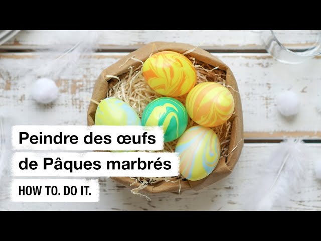 DIY Déco - Les oeufs de Pâques marbrés