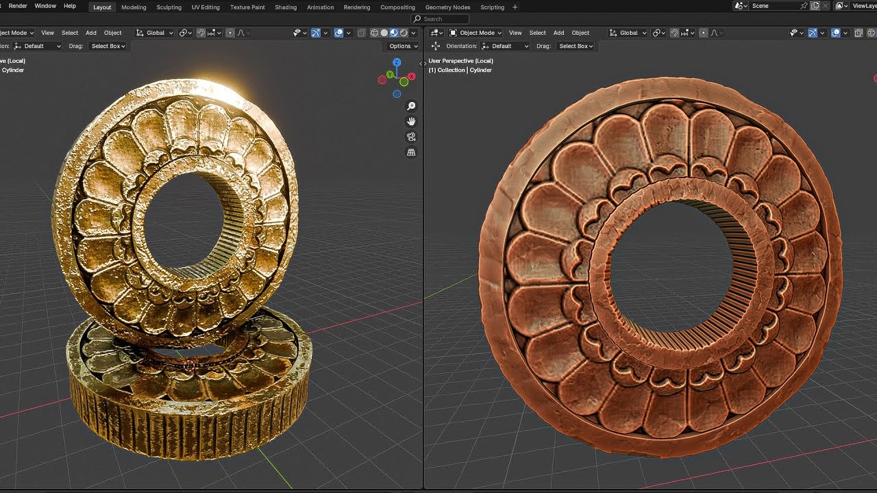 How to Make Realistic Gold Coins in Blender | Sculpting & Texturing Tutorial