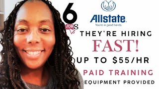 Allstate is Hiring Earn Up to 55 hr Work from Home Jobs
