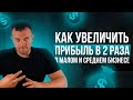 КАК УВЕЛИЧИТЬ ПРИБЫЛЬ В 2 РАЗА В МАЛОМ И СРЕДНЕМ БИЗНЕСЕ