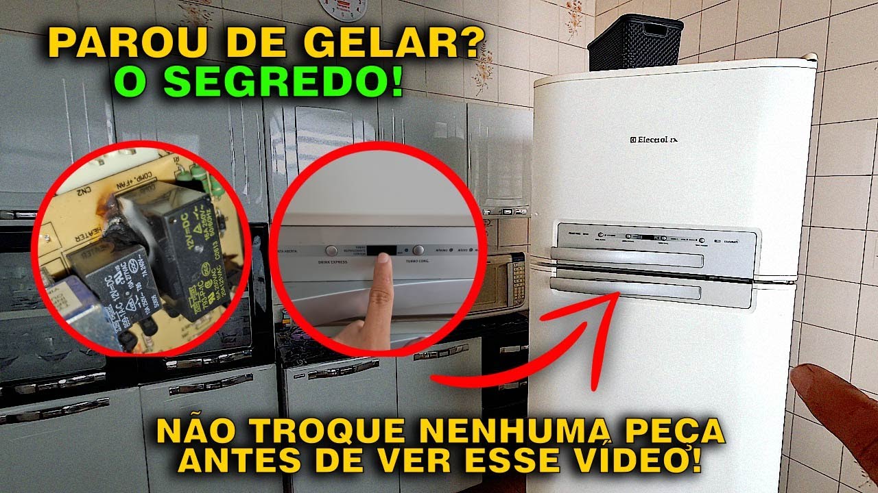 O segredo das geladeiras DF46 DF47 DF48 DF49 DF50 que não gela embaixo e descongelou só acende a luz