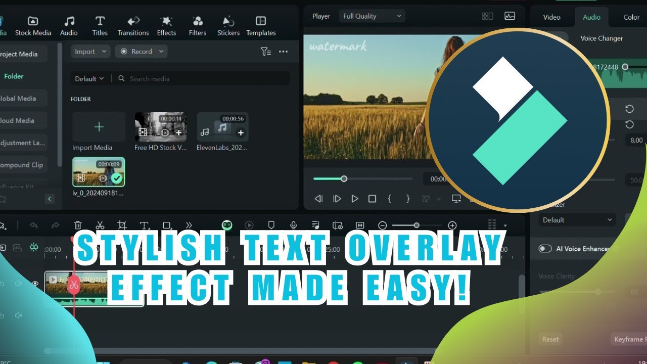 How to Create Transparent Text in Filmora 14 | Stylish Text Overlay ...