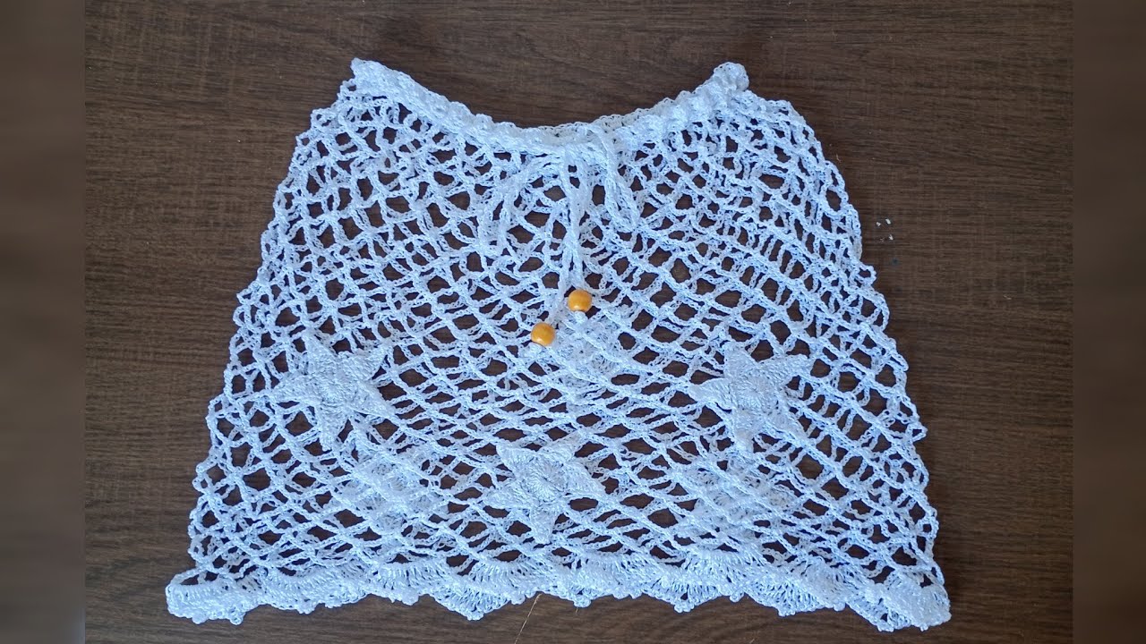 Saída de praia em crochê modelo Hadassa 