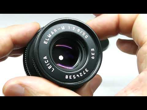 LEICA ライカ Elmar-M エルマー 沈胴 50mmF2.8 2nd ブラック + フード