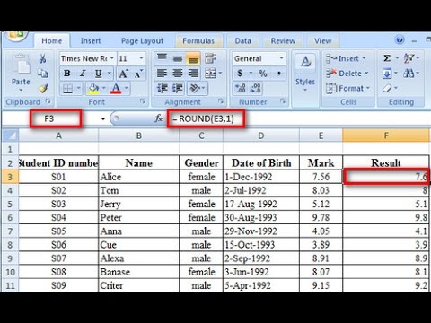 Cách dùng hàm làm tròn Round trong Excel
