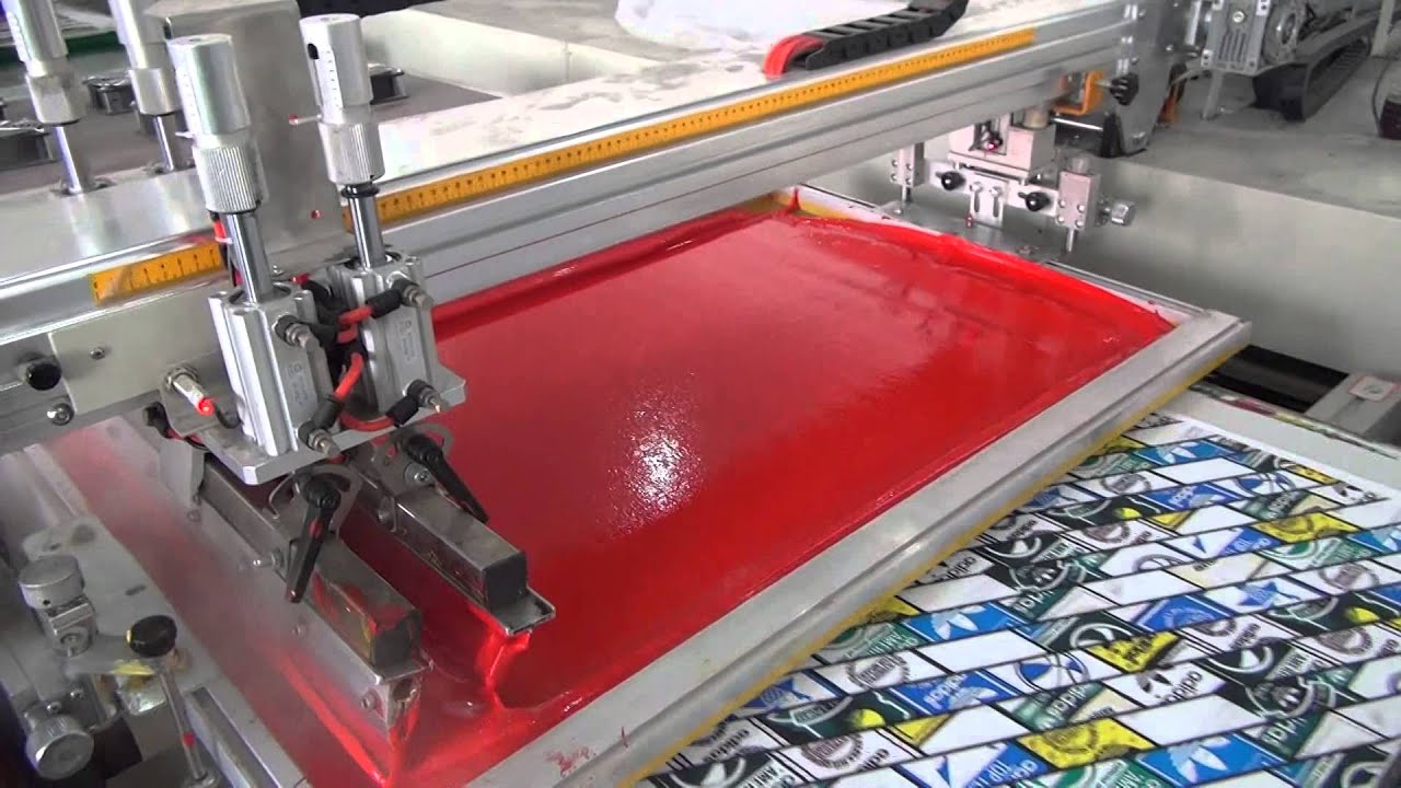 Automatic Screen Printing Machine - YouTube