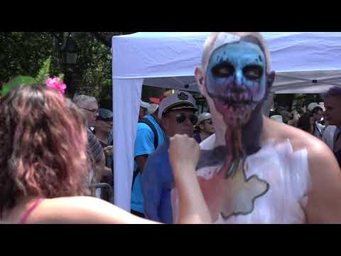 NAKED BODY PAINTING 2017 (part # 1)   #HCAconnects,  #andygolub