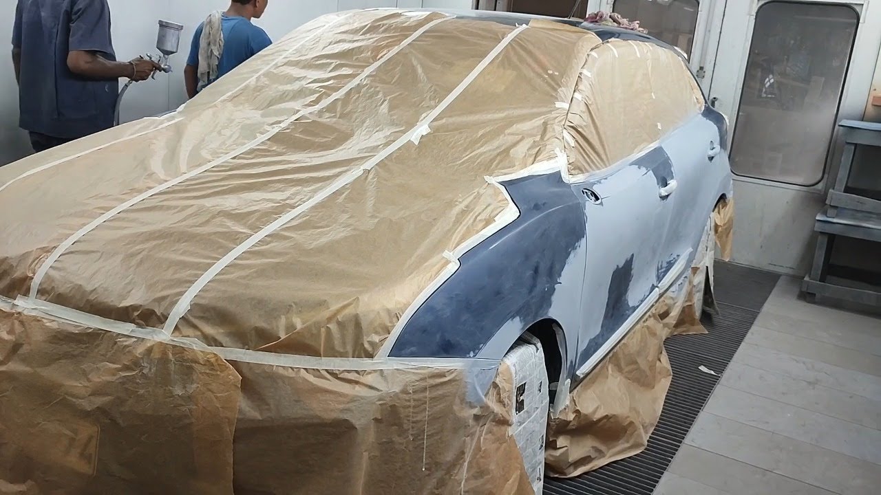 BALENO PAINTING PROCESS AUTOMOBILESERVICE YouTube