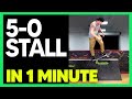 How to backside 50 stall in 1 minute  skateboarding tutorial