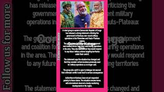 Armed Group Issues Warning To DR Congo Government #DRCongo #WorldNews #GlobalNews #PoliticalNews