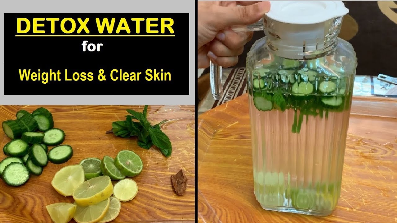 Detox water for weight loss  Clear Skin  ll  No Diet   No Exercise  ENG SUB