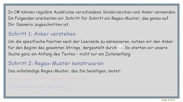Wie man C#  Mehrzeilige Regex verwendet, um Text nach einer Leerzeile zu erfassen