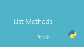 Arabic Python Course | كورس بايثون عربي 6 (List Methods)