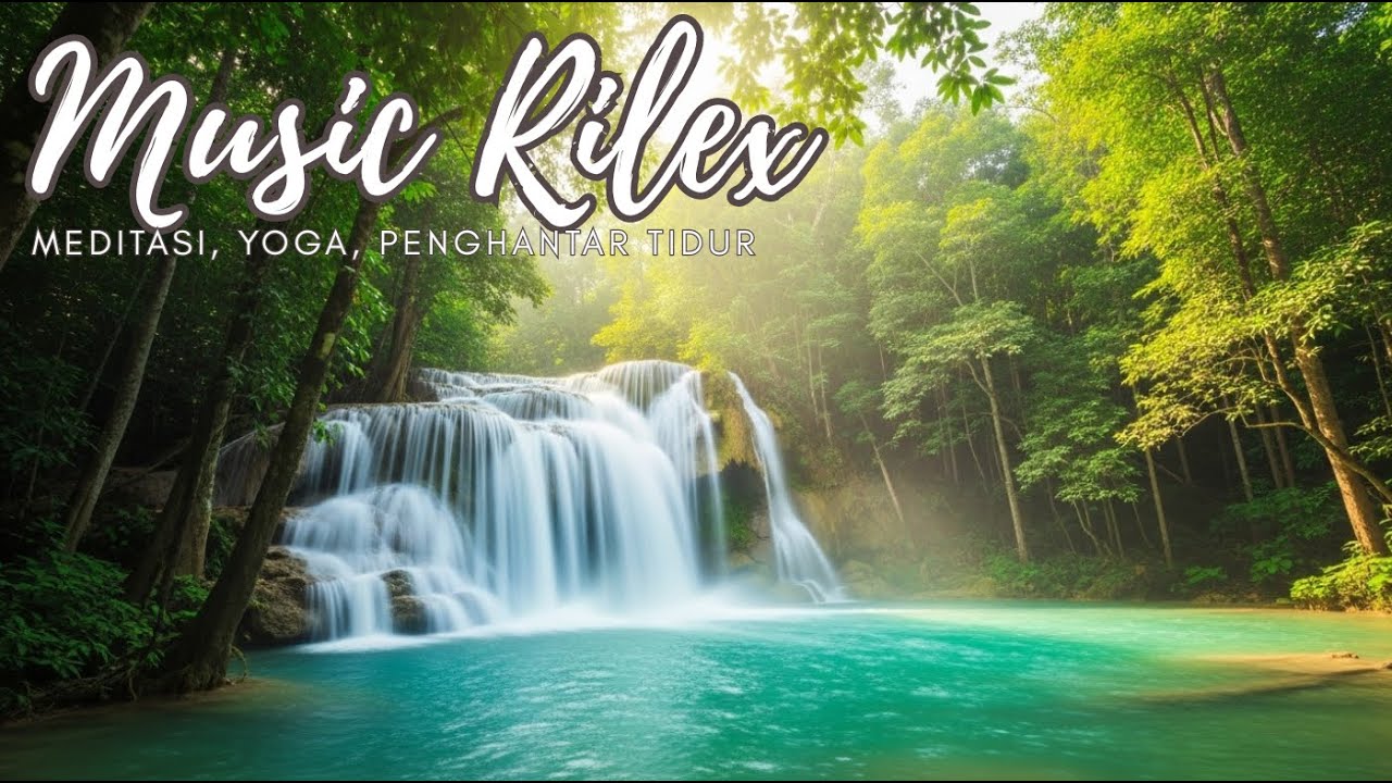 Beautiful Relaxing Music Rainforest waterfall ASMR: immersive meditation with natural sounds