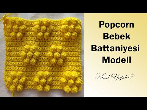Kabartma Papatyalı Bebek Battaniyesi Nasıl Yapılır? / Very Easy Crochet Pattern For Baby Blanket