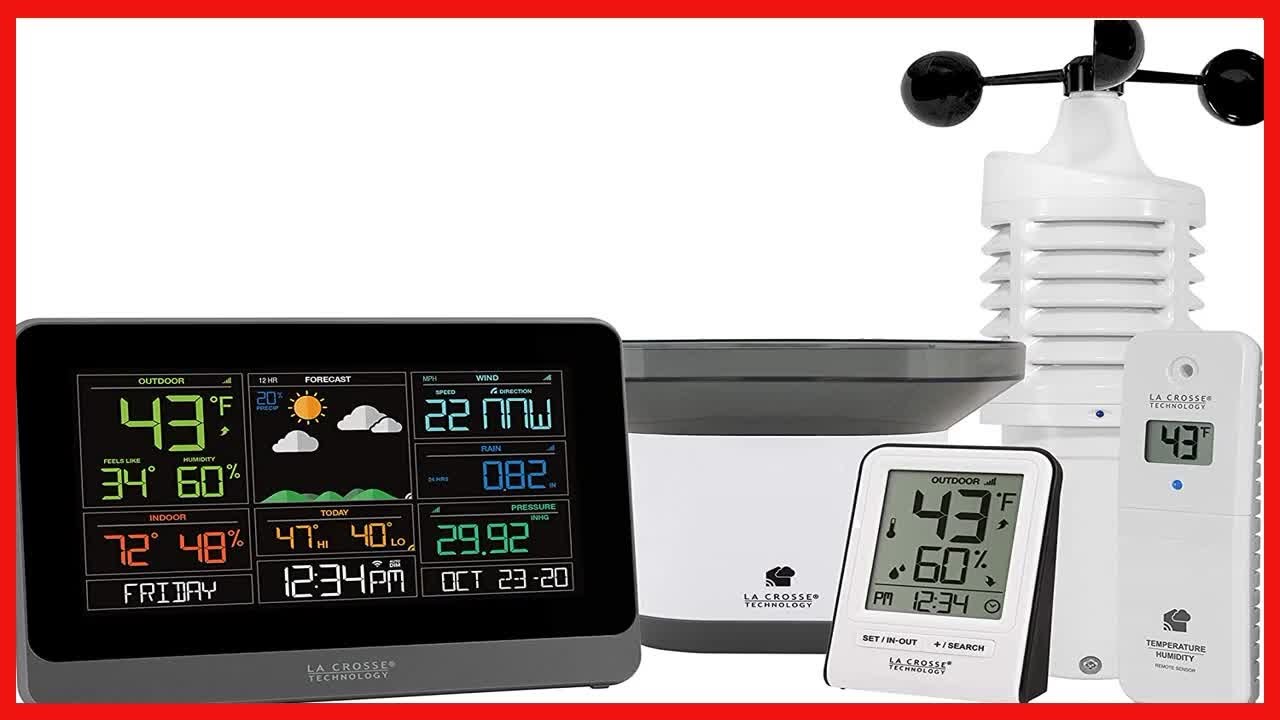 La Crosse Technology 328-69357-INT Wi-Fi Professional Weather Station, Black