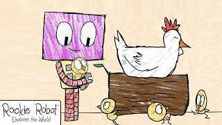 Rookie Robot | Desenhos animados de robôs | Rookie and the little Chick | HooplaKidz Tv Brasil