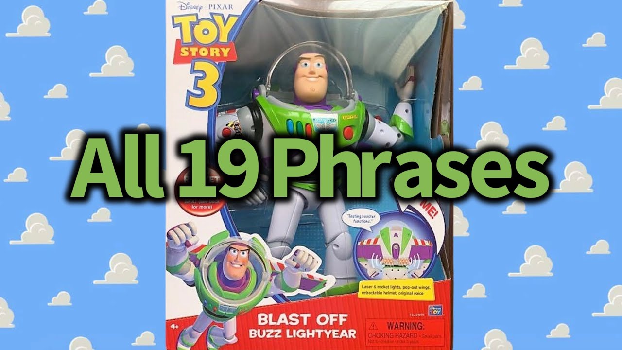 All 19 Phrases for the Toy Story 3 Thinkway Blast Off Buzz