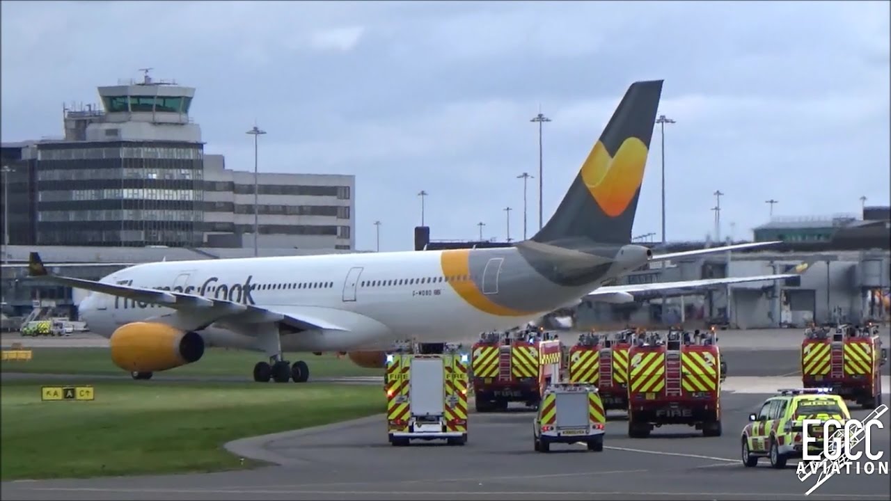 Thomas Cook A330 200 and Thomson 757 200 Emergency Landings at Manchester Airport