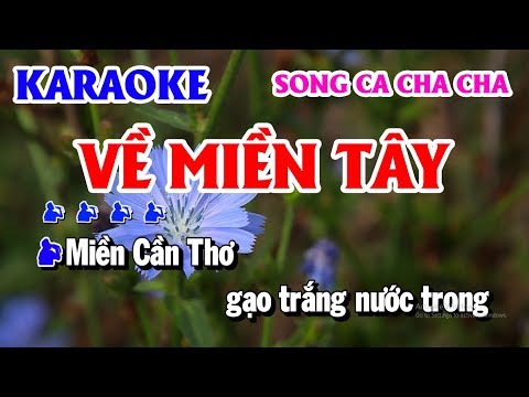 Karaoke Về Miền Tây | Nhạc Sống Cha Cha Cha Song Ca | Karaoke Thanh Hải