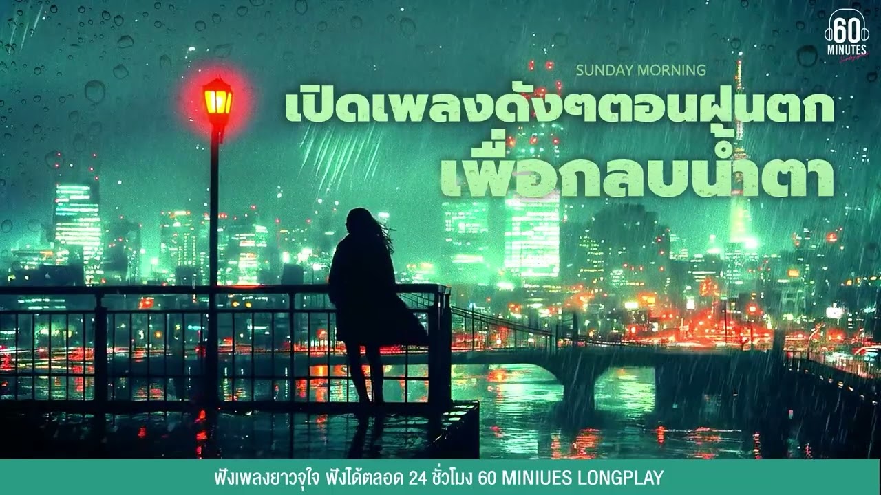 SUNDAY SPECIAL เปิดเพลงดังๆตอนฝนตก  เพื่อกลบน้ำตา #40+ #เพลงเศร้าGENx【LONGPLAY】