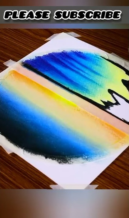 How to draw simple sunset scenery drawing for beginners😱 #viral #shorts ...
