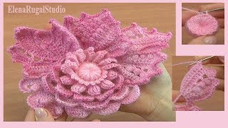 How to Crochet 3D Flower in Freeform Technique