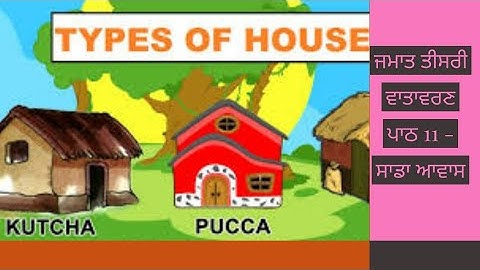 ਜਮਾਤ ਤੀਸਰੀ ਵਾਤਾਵਰਣ ਪਾਠ 11 - ਸਾਡਾ ਆਵਾਸ