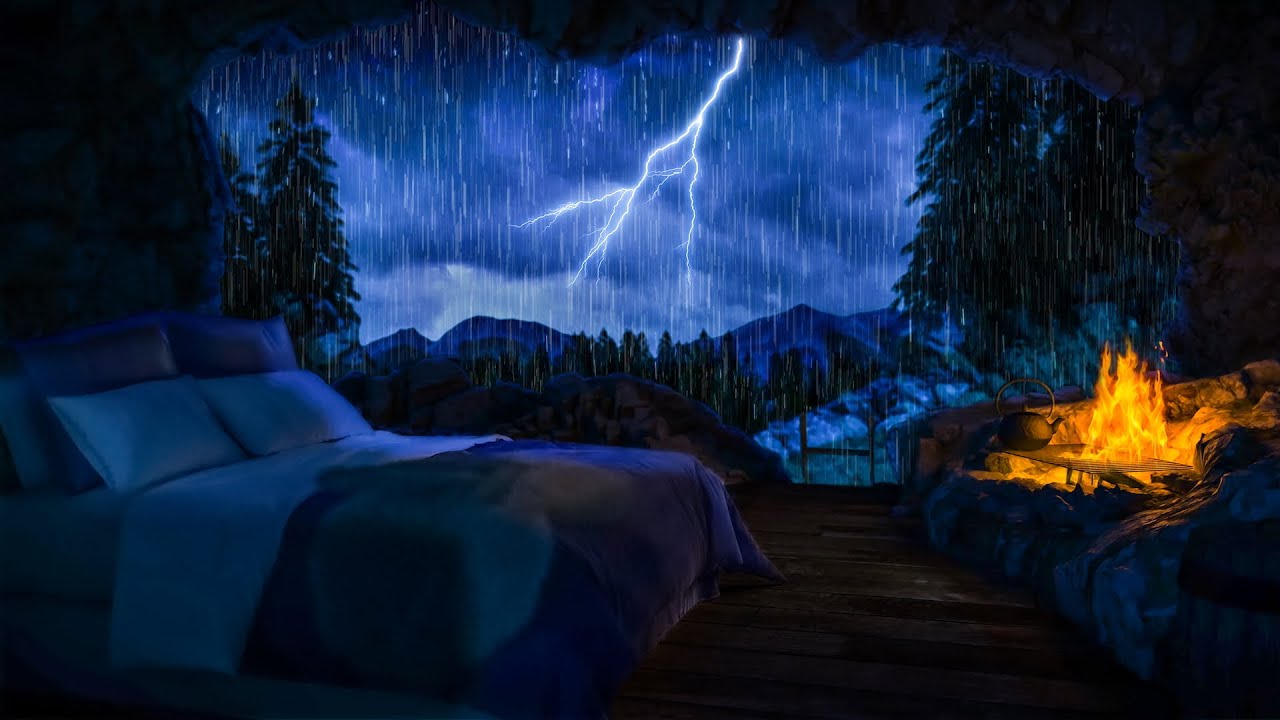 Rain Sounds for Sleeping + Thunder | Thunderstorm Ambience Live Stream | Relax with a Thunderstorm