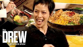 Chef Pilar Valdes Shows Drew How to Make Spicy Sesame Ramen | Drew's Cookbook Club